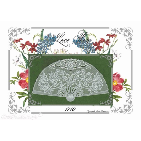 Modèles Julie Roces patron Pergamano Lace Fan 1710