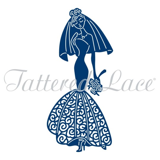 Dies découpe gaufrage matrice Tattered Lace robe de mariée Dies découpe gaufrage matrice Tattered Lace robe de mariée