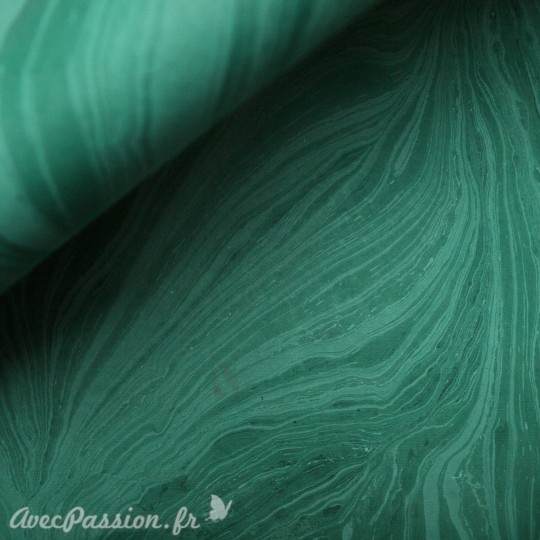 Papier marbré vert caracas Papier marbré vert caracas