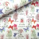 Papier italien motifs fleurs et papillons