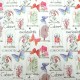 Papier italien motifs fleurs et papillons