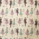 Papier tassotti à motifs mode 1950