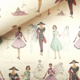 Papier tassotti à motifs mode 1950