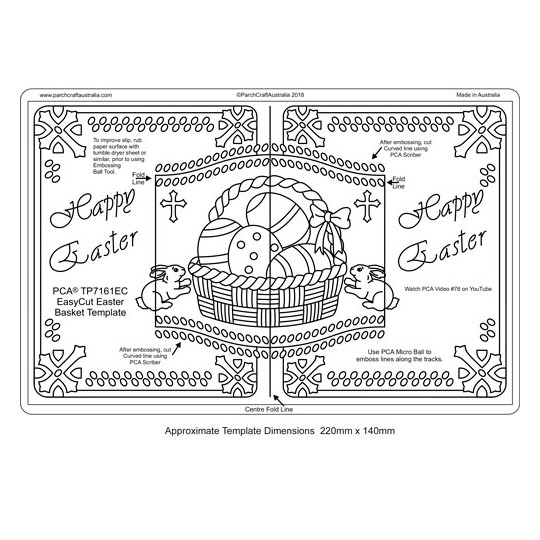 Gabarit easycut PCA coupe le parchemin paques Gabarit easycut PCA coupe le parchemin paques