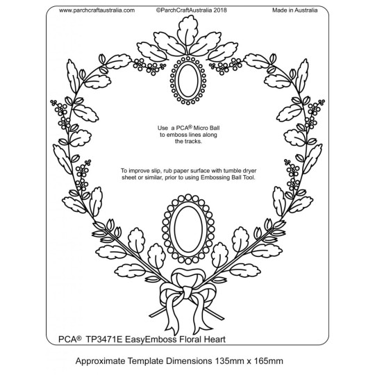 Template PCA gabarit tracage coeur floral