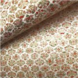 Papier japonais chiyogami fleurs fond irisé argent