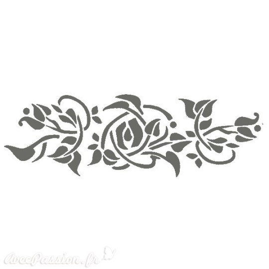Pochoir plastique bouton de roses 7 x 60cm Pochoir plastique bouton de roses 7 x 60cm