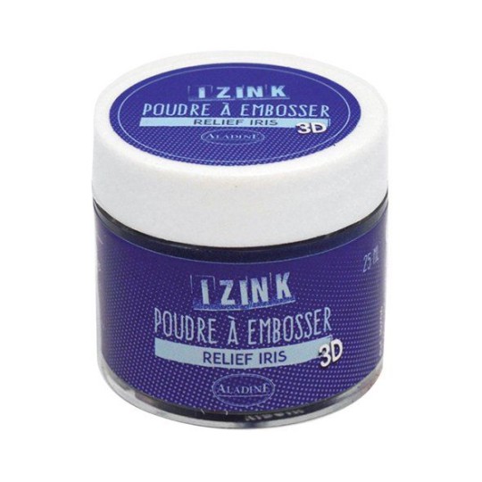 Poudre à embosser Aladine izink 25 ml bleu iris pailleté Poudre à embosser Aladine izink 25 ml bleu iris pailleté