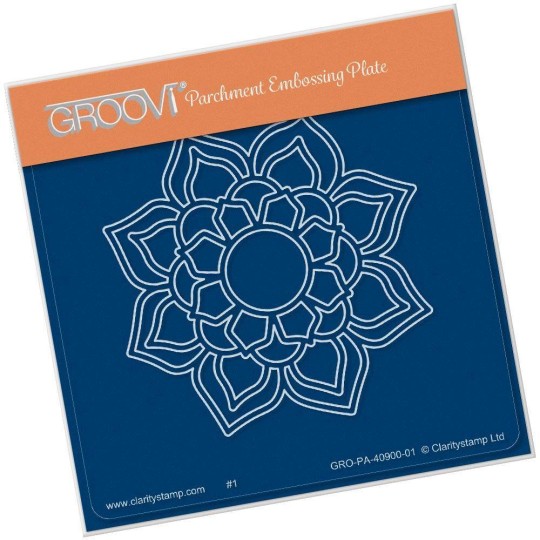 Petit gabarit tracage du parchemin motifs mandala Groovi