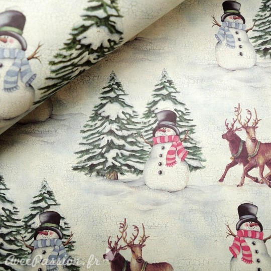 Papier tassotti à motifs bonhomme de neige Papier tassotti à motifs bonhomme de neige