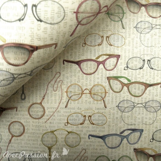 Papier tassotti à motifs lunettes Papier tassotti à motifs lunettes