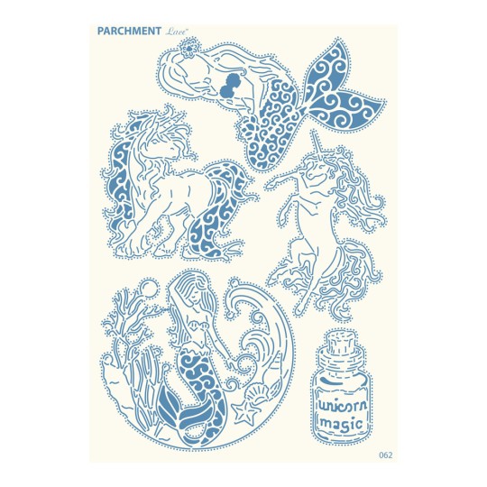 Grille parchemin motifs Tattered Lace 62 Fée