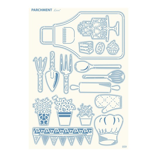 Grille parchemin motifs Tattered Lace 59 Loisirs