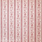 Papier tassotti à motifs bandes de fleurs rouge