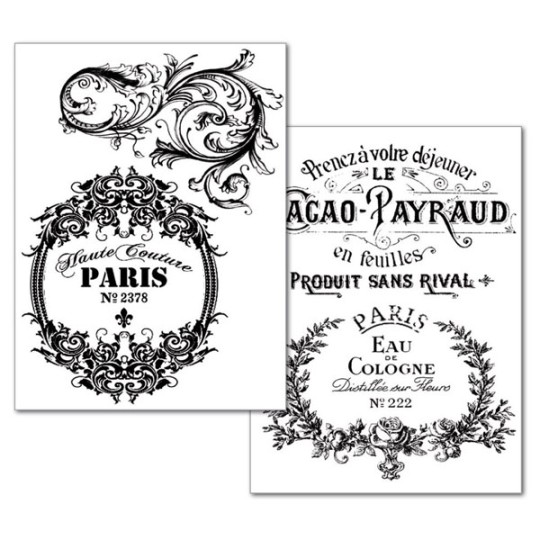 Transfert image motif vintage parfum paris Transfert image motif vintage parfum paris