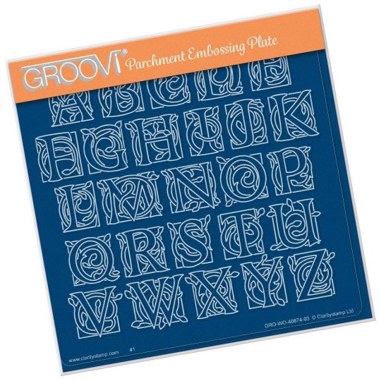 Groovi gabarit traçage parchemin lettres majuscules celtique