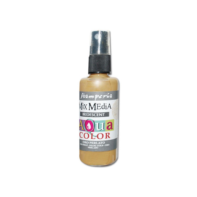 Peinture spray Mix Media Aqua color doré irisé 60ml