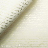 Papier tassotti à motifs écriture manuscrite doré