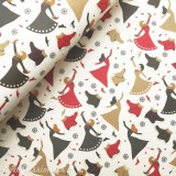 Papier tassotti à motifs Noël patinage artistique