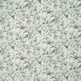 Papier tassotti à motifs liberty fleurs noir fond bleu gris