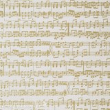 Papier tassotti à motifs partition notes de musique dorée