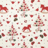 Papier tassotti à motifs sapin de noel coeur