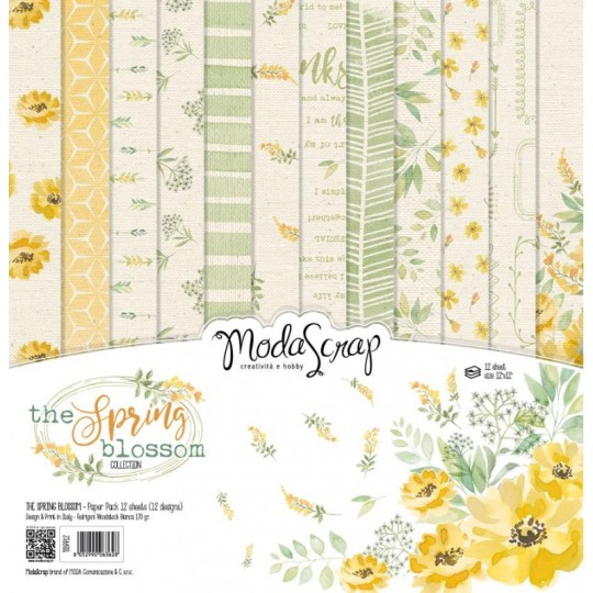 Papier scrapbooking assortiment the spring blossom 12f 30x30 Papier scrapbooking assortiment the spring blossom 12f 30x30