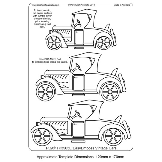 Template PCA gabarit traçage voitures anciennes