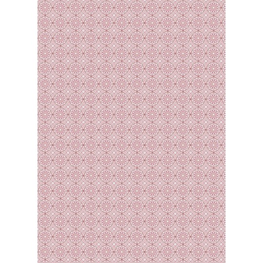 Papier de riz Renkalik arabesques rose 47x65cm