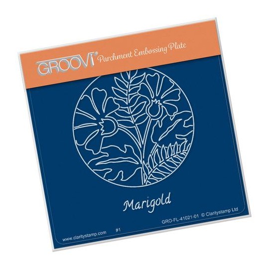 Groovi gabarit traçage parchemin fleurs souci