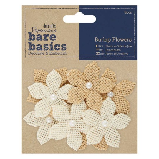 Fleurs en tissu naturelles Papermania Embellissement 32p Fleurs en tissu naturelles Papermania Embellissement 32p