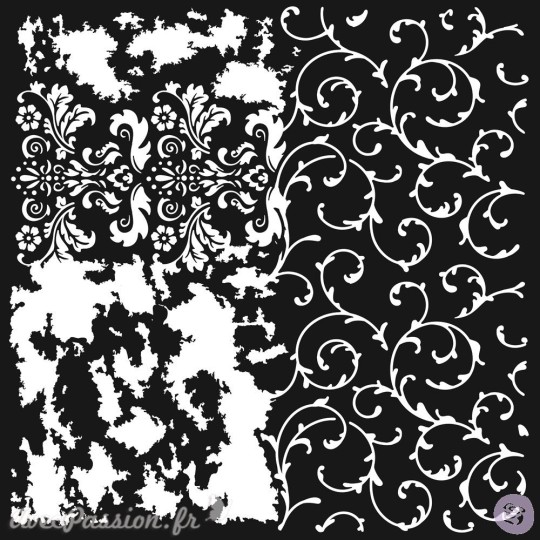 Pochoir déco 3D géant Redesign Distressed Flourish 58x58cm Pochoir déco 3D géant Redesign Distressed Flourish 58x58cm