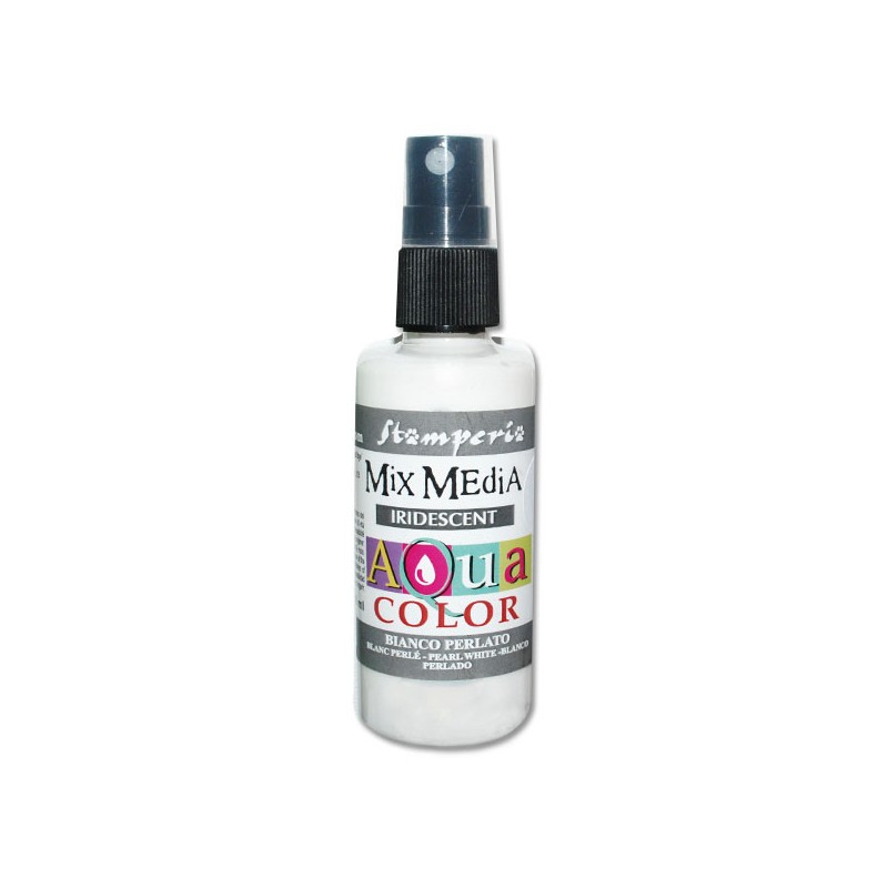 Encre en spray Mix Media Aqua color blanc perle
