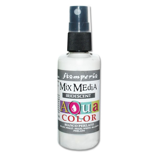 Encre en spray Mix Media Aqua color blanc perle