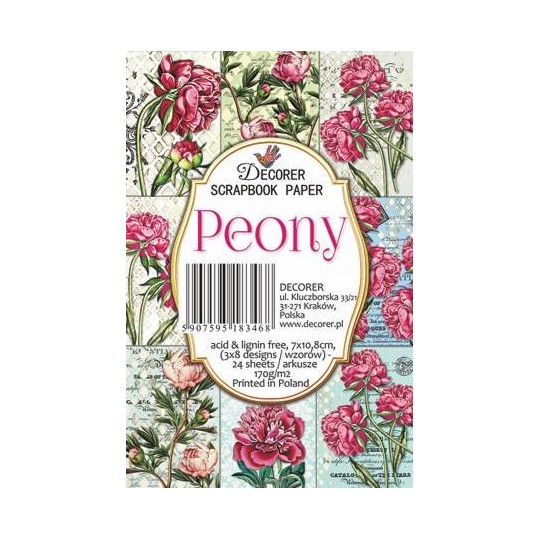 Etiquettes décoratives peony 24p Etiquettes décoratives peony 24p