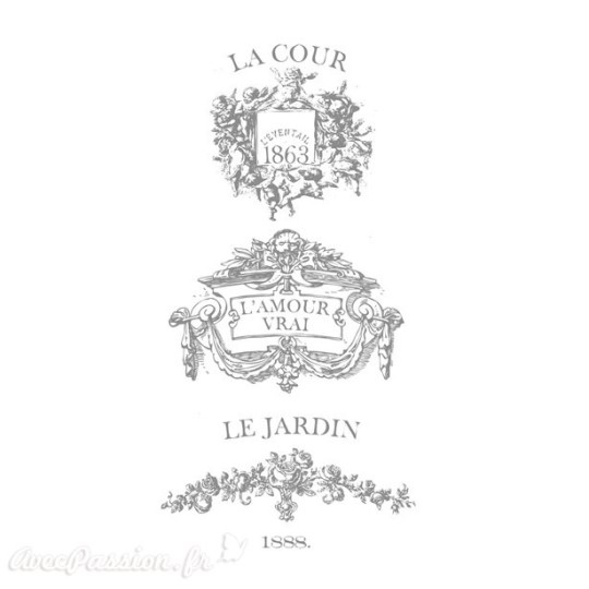 Transfert IOD décalcomanie pour meuble peint Transfert IOD décalcomanie pour meuble peint