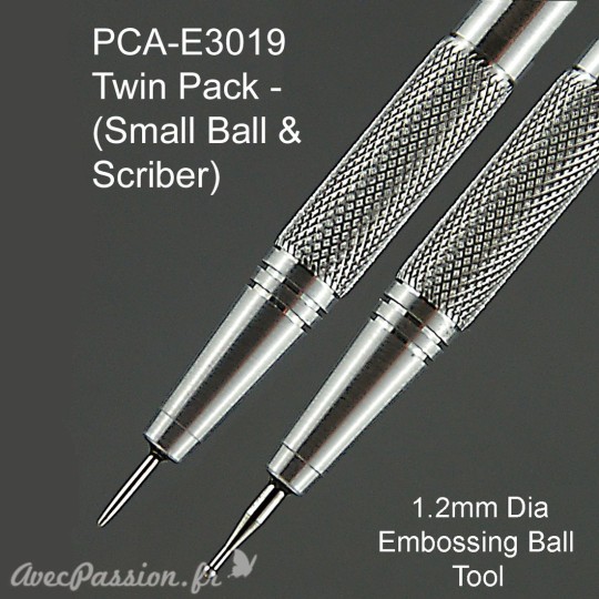 PCA outil à embosser 2 outils Scriber/Small Ball ParchCraft Australia PCA outil à embosser 2 outils Scriber/Small Ball ParchCraft Australia