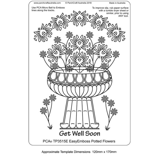 Template PCA gabarit traçage motifs coupe florale