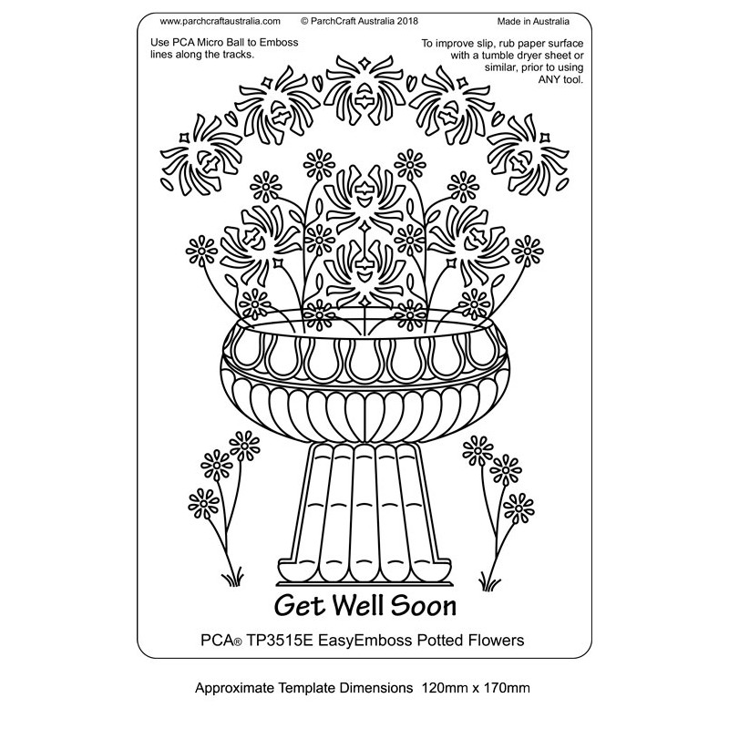 Template PCA gabarit traçage motifs coupe florale