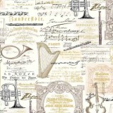 Papier italien motifs instruments de musique