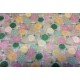 Papier japonais washi lotus multicolores fond bleu By Taniguchi