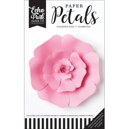Fleurs Echo Park rose rose en papier 17cm 1p Fleurs Echo Park rose rose en papier 17cm 1p