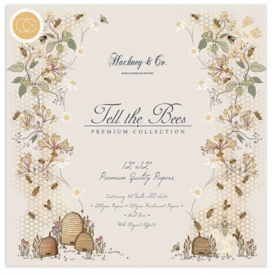 Papier scrapbooking assortiment tell the bees 40fe 30x30 Papier scrapbooking assortiment tell the bees 40fe 30x30