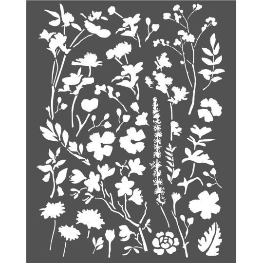 Pochoir déco stencil arabesques 20x25cm 7 motifs
