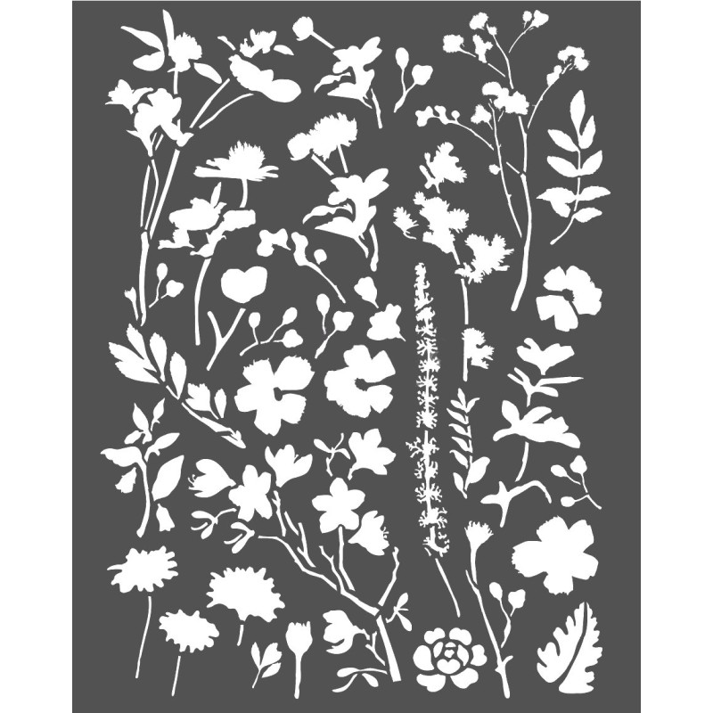 Pochoir déco stencil arabesques 20x25cm 7 motifs