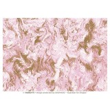Papier italien motifs marbré rose et doré