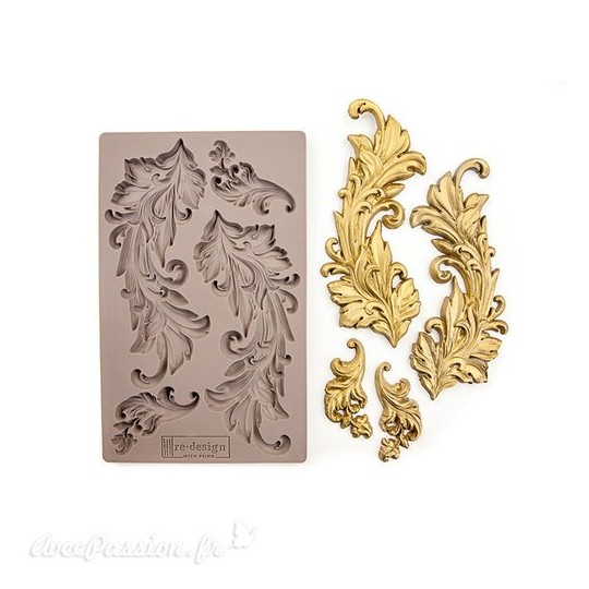 Moule Prima ReDesign en silicone flexible Baroque Swirls
