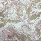Papier italien motifs marbré rose et doré