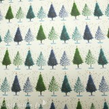Papier tassotti à motifs sapin noël vert bleu
