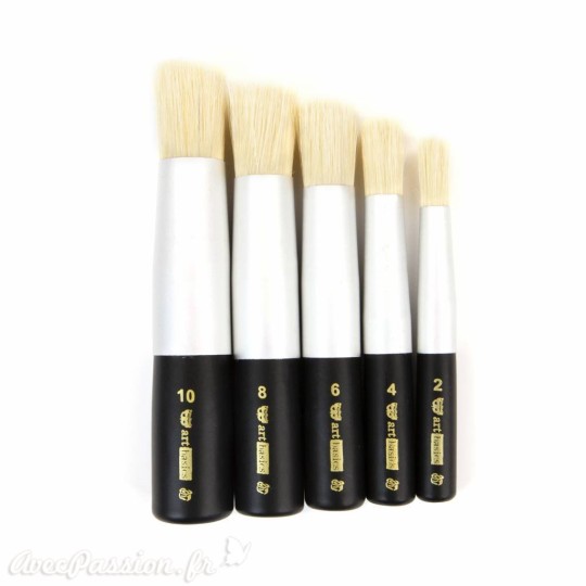 Pinceau pochoir Prima Marketing Art Basics Dabbing Brush Set de 5  